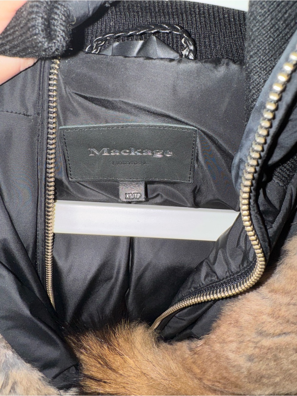Mackage TRISH Black Down Coat Genuine Fur - Picture 6 of 10